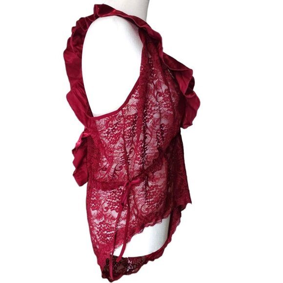 Red Lace Bodysuit - Picture 2 of 4